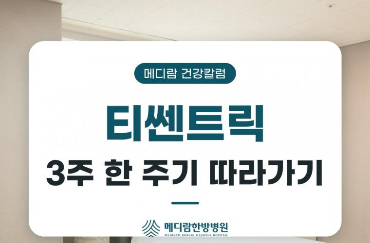 티쎈트릭 3주 주기 일정을 정리한 대표 이미지